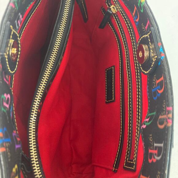Dooney & Bourke Multi Color Monogram DB75 Nelly Tote Shoulder Bag - Picture 10 of 14